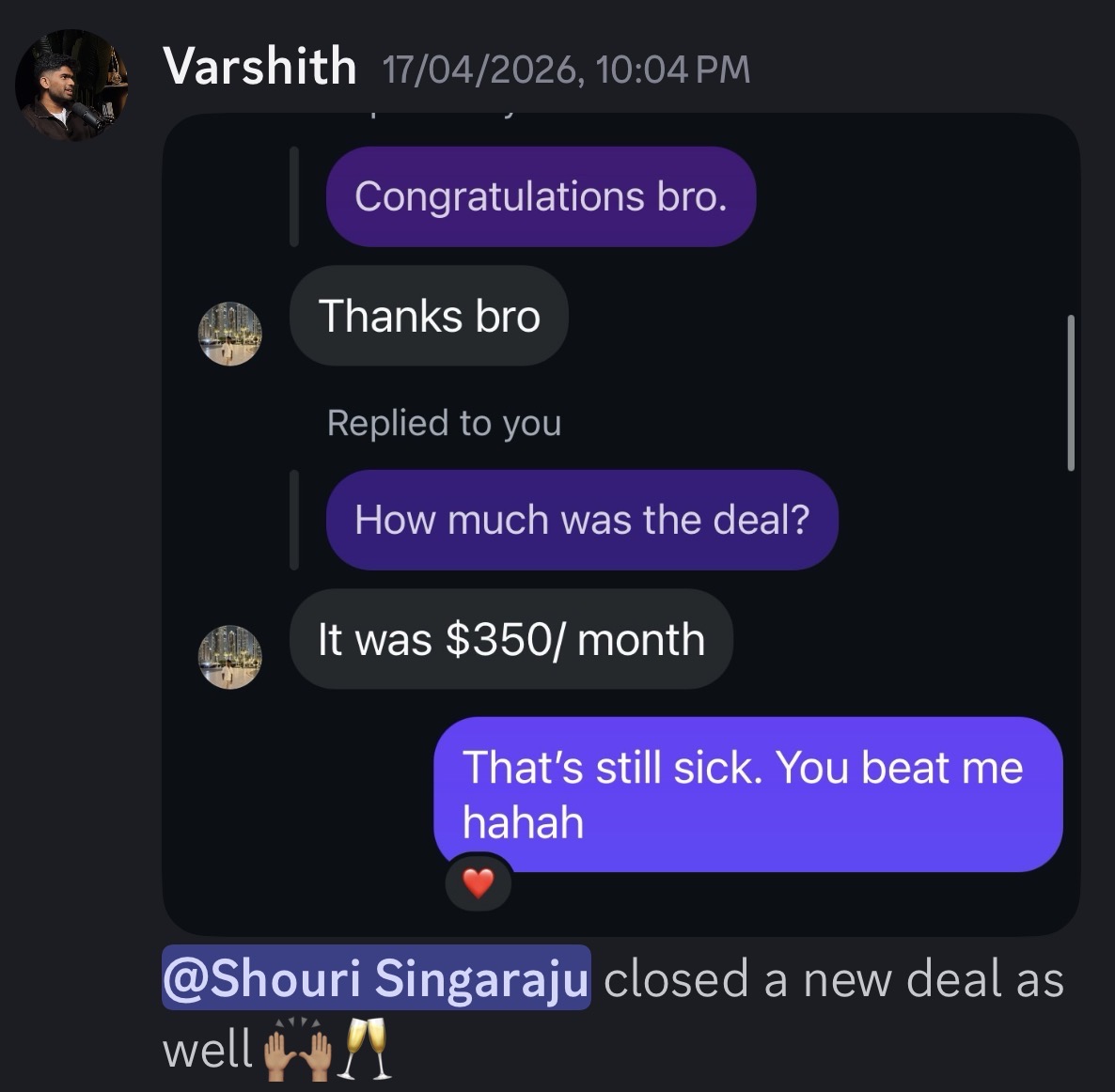 Shouri Singaraju win screenshot